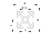 BSB Profiel 30x30 nut 8