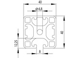 ISB Profil 40x40 3N leicht nut 8