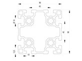 BSB Profiel 90x90 licht nut 10