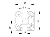 BSB Profil 40x40 leicht Nut 10