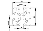 ISB Profil 40x40 extra leicht nut 8