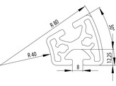 ISB Profiel R40/R80 30  nut 8