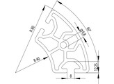 ISB Profile R40/R80 60  rainure 8