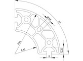 ISB Profil R40/R80 90  nut 8