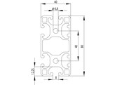 ISB Profiel 40x80 2n 1 zijde 80 gesloten licht nut 8