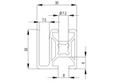 BSB Klemprofil 30x30 WG40 nut 8