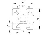 BSB Profiel 20x20 nut 6