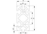 ISB Profil 30x60 schwer nut 6