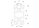 BSB Profil 45x90 3N90 leicht Nut 10