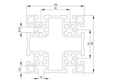 BSB Profil 100x100 licht Nut10
