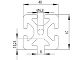 ISB Profiel 40x40 zwaar nut 8