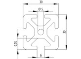 ISB profile 30x30 heavy nut 6