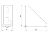 BSB Hoek 45x90 Nut 10 ESD