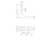 BSB Panel mounting bracket with security for Profile 30x30WG40  set 4 pcs 