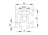 BSB Profil 20x20 2N90 Nut 6