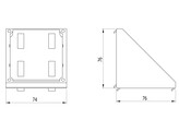 BSB Hoek 80x80 Nut 10 gegoten alu. ESD