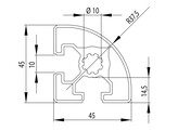 BSB Profiel 45x45 R nut 10