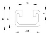 BSB Profil 15x22 5 Nut 10