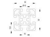 BSB Profil 50x50 leicht Nut 10
