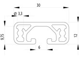 ISB Profil 30x12 extra leicht nut 6