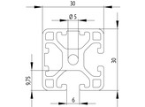 ISB Profil 30x30 2N90 leicht nut 6