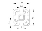 BSB Profil 40x40 2N180 leicht Nut 10