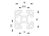 BSB Profil 40x40 3N leicht Nut 10