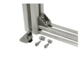 BSB equerre 30x30 rainure 8 / 10 avec kit de fixation ESD