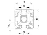 BSB Profiel 40x40 1N licht nut 10