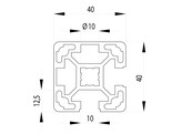 BSB Profiel 40x40 2N90 licht nut 10