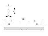 ISB Connecteur de Profilees rainure 8 L 180