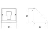 BSB Hoek 40x40 Nut 10 T-Nut met bevestigingsset ESD
