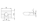 BSB Slot nut 8 M5  swivelling ESD