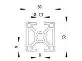 BSB Profiel 30x30 2N180 nut 8