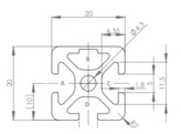 ISB Profil 20x20 1N Nut 5