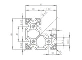 ISB Profil 80x80x40 nut 8
