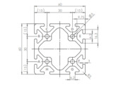 ISB Profil 60x60 schwer nut 6