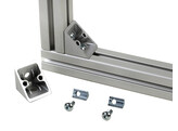 ISB Winkel 6 30x60 ZN alufarbig mit Bef.-Satz