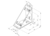 ISB Winkel 8 40x80 ZN alufarbig  mit Bef.-Satz.