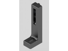 UNI Foundation bracket left 38x160  black with adjustment