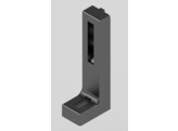UNI Funderingshoek links 38x160  zwart met verstelling