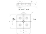 ISB Base plate zn 80x80 Nut 8 M10  black coated