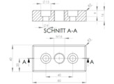 ISB Transport- en voetplaat ZN 40x80 Nut 8 M16  zwart gecoat