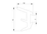 ISB Sealing profile Nut 8 S 2-4mm  Nut 10 S 4-6mm  grey