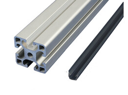 ISB Cover-and Closure profile Nut 8 black  S 4-6 mm  L 2000mm
