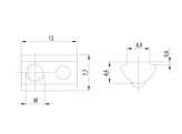 ISB Slot nut 5 M5 with stay  swivelling with ball