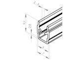 ISB Cover-and Closure profile Nut 6 transparent L 2000mm