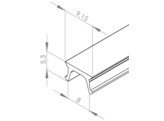 ISB Abdeckprofil 8 PP gelb  L  2000