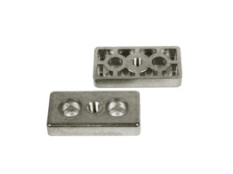 BSB Base plate zn 40x80 Nut 10 M12 galvanised ESD