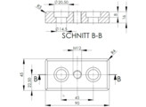 BSB Base plate zn 45x90 Nut 10 M12 galvanised ESD